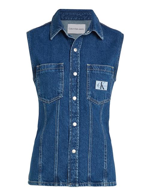 Calvin Klein Jeans Sleeveless Lean Denim Shirt Calvin Klein Jeans Blue