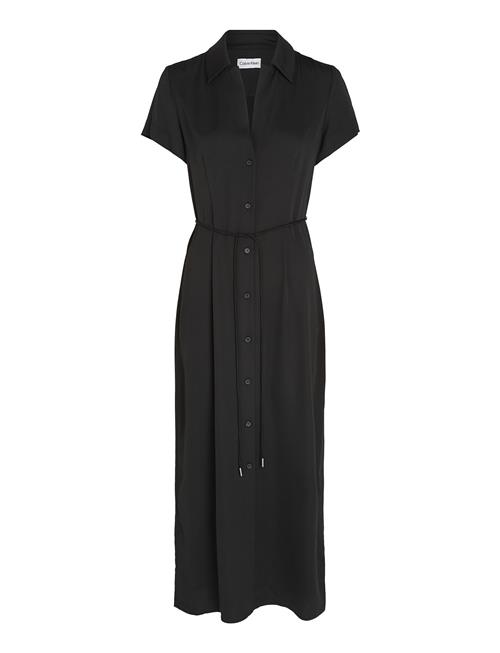 Calvin Klein Recycled Cdc Midi Shirt Dress Calvin Klein Black