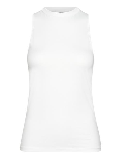 Se Calvin Klein Smooth Cotton Twist Back Tank Calvin Klein White ved Booztlet