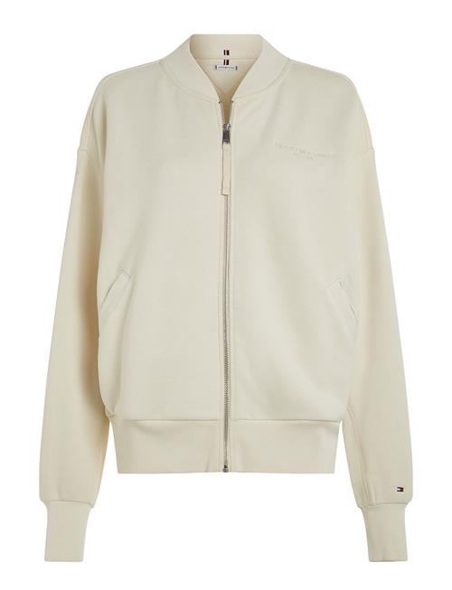 Se Tommy Hilfiger Muted Gmd Hwk Zipup Jacket Tommy Hilfiger Cream ved Booztlet