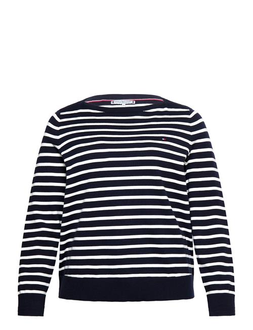 Se Tommy Hilfiger Crv Co Jersey Stitch Boat-Nk Swt Tommy Hilfiger Blue ved Booztlet