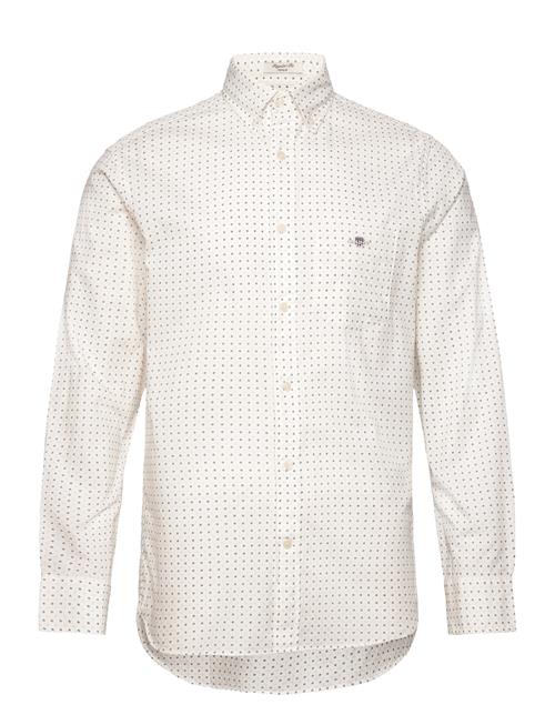 GANT Reg Micro Print Shirt GANT Cream