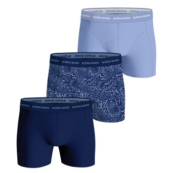 Björn Borg 3P Cotton Stretch Boxer 1565 Blå/Lyseblå bomuld Medium Herre