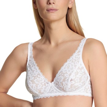 Calida Bh Natural Comfort Lace Soft Bra Hvid polyamid A 80 Dame