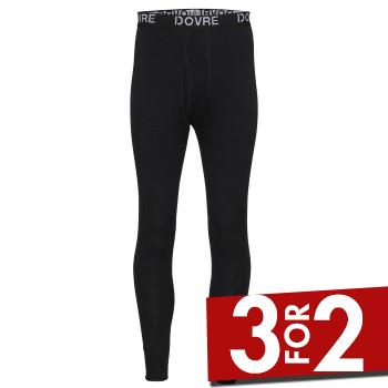 Dovre Wool Long Johns Sort merinould Small Herre