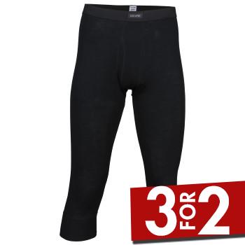 Dovre Wool Three Quarter Long Johns Sort uld Medium Herre