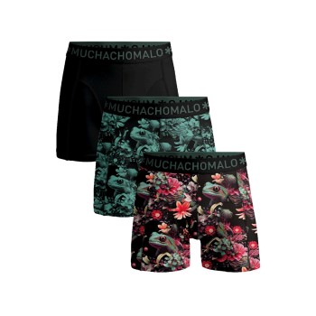 Muchachomalo 3P Cotton Stretch Boxer Rød/Grøn bomuld Medium Herre