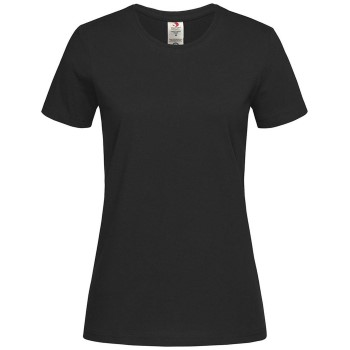 Se Stedman Classic T Organic Women Crew Neck Sort økologisk bomuld Medium Dame ved Timarco