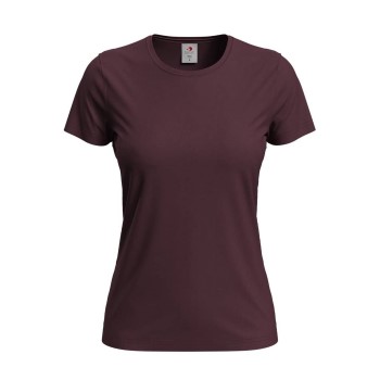 Se Stedman Classic Women T-shirt Mørkrørd bomuld Small Dame ved Timarco