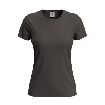 Se Stedman Classic Women T-shirt Mørkbrun  bomuld Small Dame ved Timarco