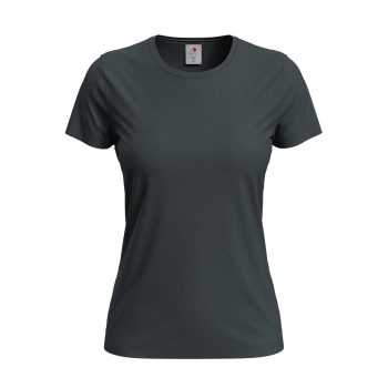 Se Stedman Classic Women T-shirt Antracit bomuld Small Dame ved Timarco