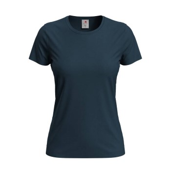 Se Stedman Classic Women T-shirt Midnatsblå bomuld Small Dame ved Timarco