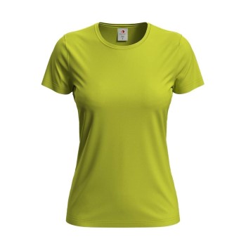 Se Stedman 4P Classic Women T-shirt Limegrøn bomuld Small Dame ved Timarco