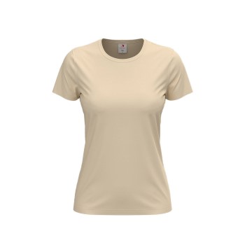 Se Stedman Classic Women T-shirt Beige bomuld Small Dame ved Timarco