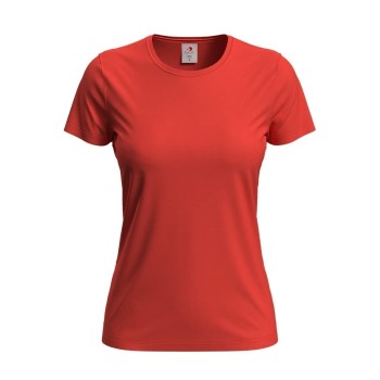 Stedman Classic Women T-shirt Orange/Rød bomuld Small Dame