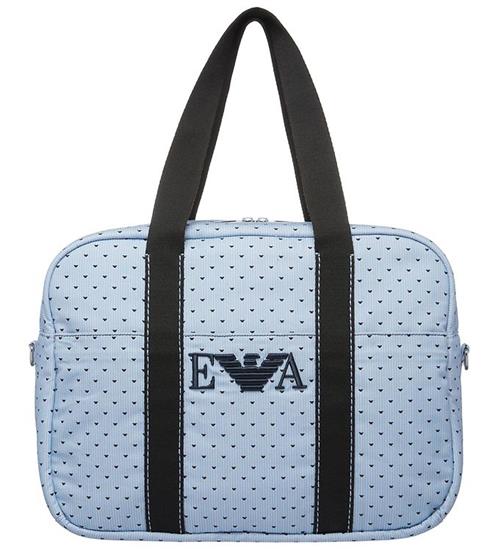 Se Emporio Armani Emporio Armani Pusletaske - LyseblÃ¥/Navy m. Logoer ved KidsWorld