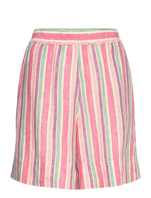 Se GANT Multistripe Linen Pull On Shorts GANT Patterned ved Booztlet