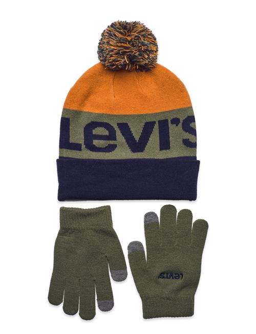 Se Levi's Levi's® Beanie And Gloves Set Levi's Patterned ved Booztlet