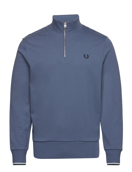 Se Fred Perry Half Zip Sweatshirt Fred Perry Blue ved Booztlet