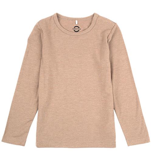 Mikk-Line Bluse - Uld/Bambus - Warm Taupe