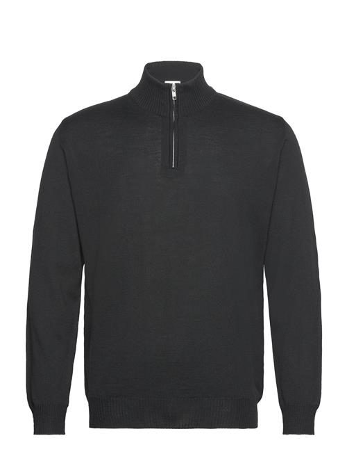 Se S.T. VALENTIN Extrafine Merino Half Zip Knit S.T. VALENTIN Black ved Booztlet