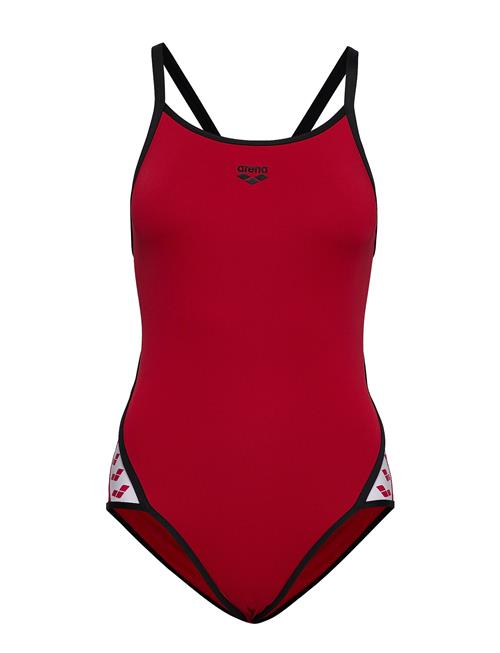 Arena W Team Stripe Super Fly Back Piece Black-White Arena Red