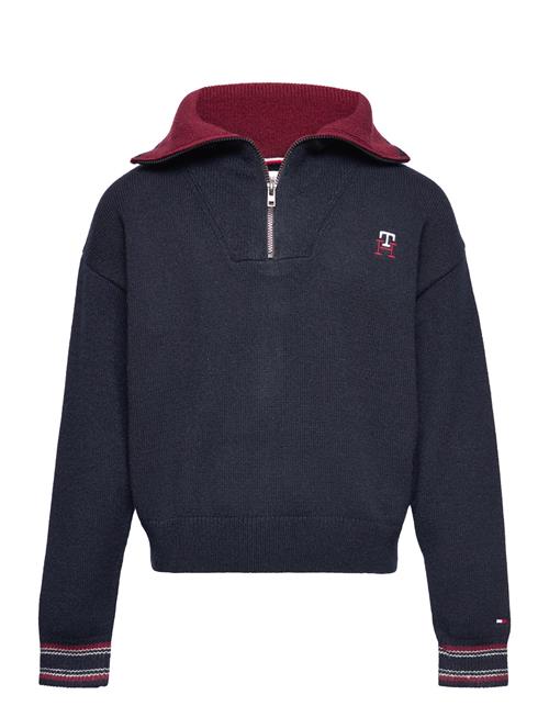 Tommy Hilfiger Monogram Half Zip-Up Sweater Tommy Hilfiger Blue