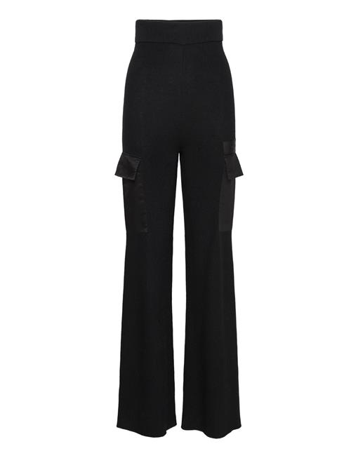 REMAIN Birger Christensen Knit W. Nylon Straight Pants REMAIN Birger Christensen Black