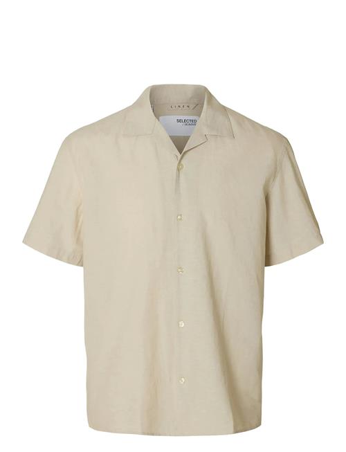 Slhrelaxsun Shirt Ss Resort Selected Beige