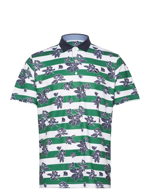 Se PUMA Golf Pique Garden Polo PUMA Golf Patterned ved Booztlet