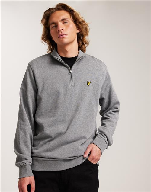 Lyle & Scott Loopback Quarter Zip Sweat Sweatshirts Grey Marl