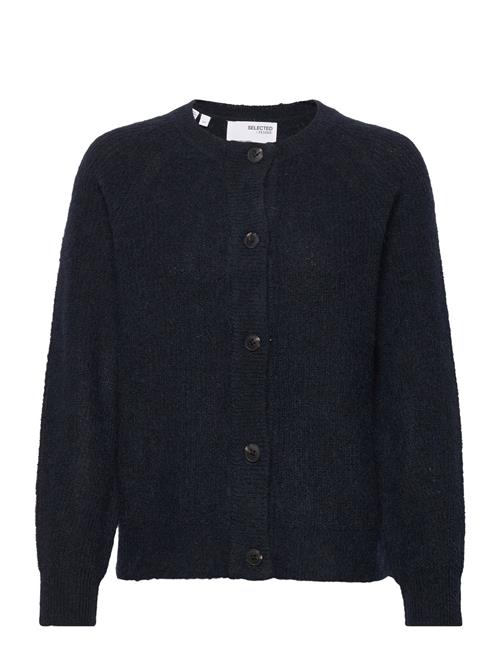Slflulu Ls Knit Short Cardigan Noos Selected Blue