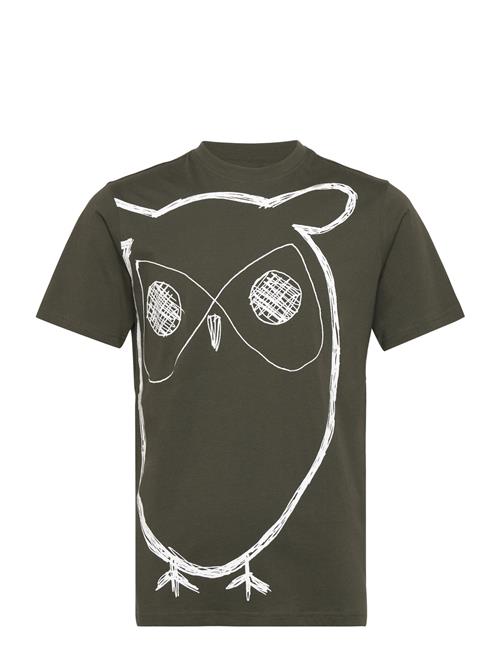 Knowledge Cotton Apparel Aop Owl Tee - Gots/Vegan Knowledge Cotton Apparel Khaki