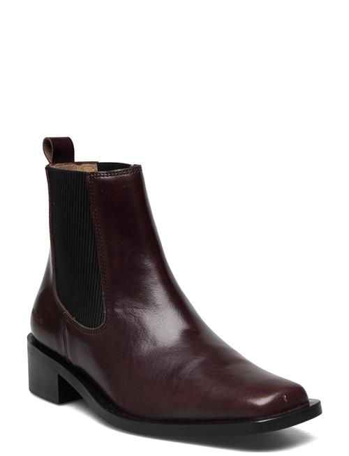 Se ANGULUS Booties - Block Heel - With Elas ANGULUS Brown ved Booztlet