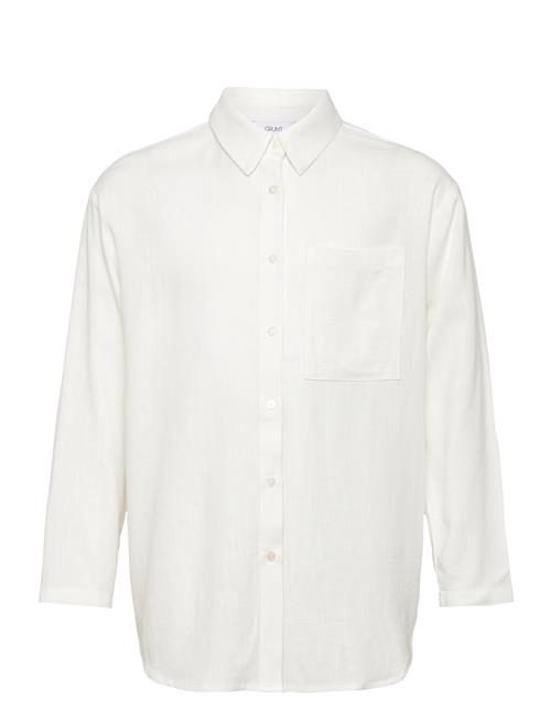 Grunt Latti Ls Linen Shirt Grunt White