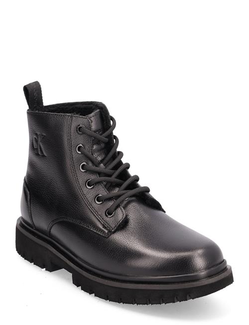 Calvin Klein Eva Mid Lace Up Boot Lth Wl Wn Calvin Klein Black