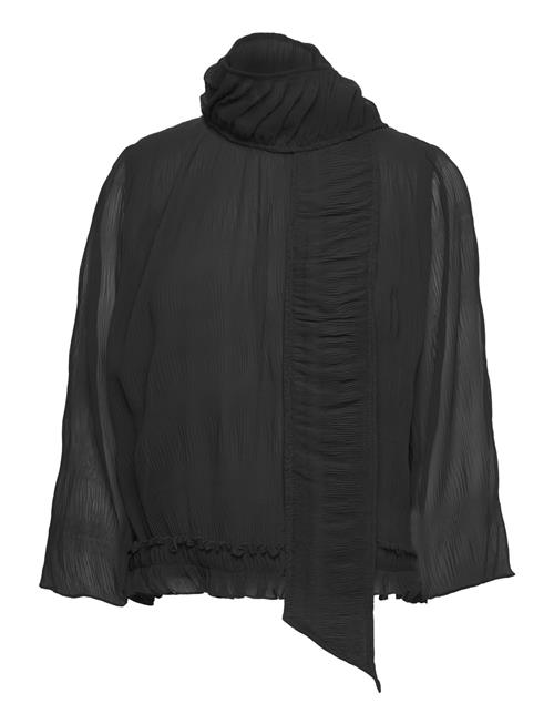 Ganni Pleated Georgette Ganni Black