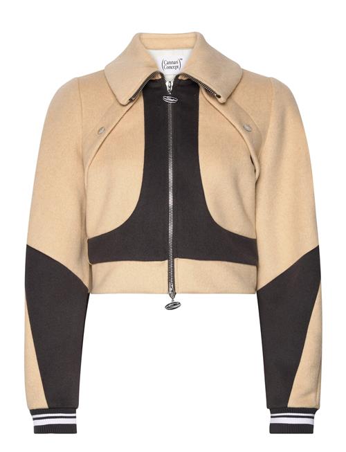 Cannari Concept Cropped Bomber Jacket Cannari Concept Brown