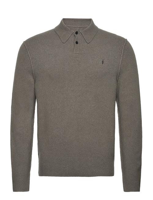 AllSaints Statten Ls Polo AllSaints Grey