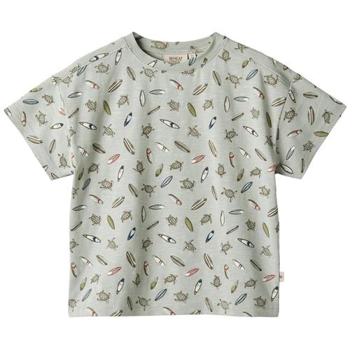 Se Wheat Tommy T-shirt Turtle Surf | Blå | 98 cm ved Babyshop