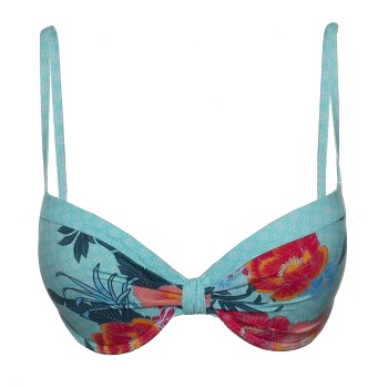 Esprit Peony Beach Padded Push Up Bikini Turkis Mønster B 40 Dame