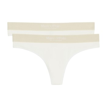 Marc O'Polo Marc O Polo Casual Thong Trusser 2P Hvid bomuld Large Dame