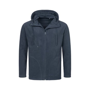 Stedman Hooded Fleece Jacket For Men Mørkblå polyester Small Herre