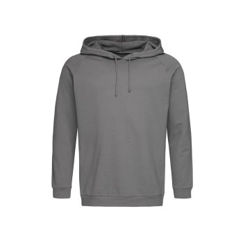 Stedman Hooded Sweatshirt Unisex Grå bomuld Large