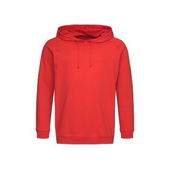 Stedman Hooded Sweatshirt Unisex Rød bomuld Small