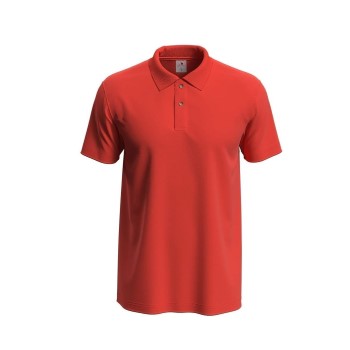 Stedman Polo Men Orange/Rød bomuld Small Herre