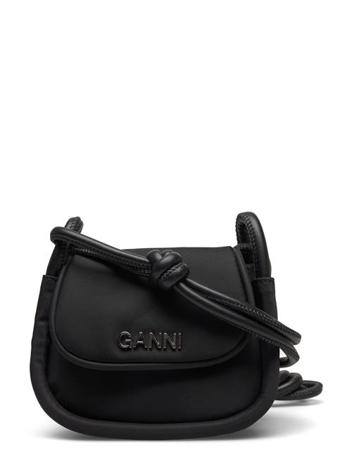 Se Ganni Knot Mini Flap Over Ganni Black ved Booztlet