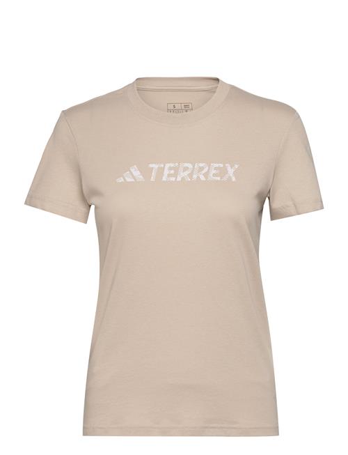 Se adidas Terrex W Logo Tee Adidas Terrex Beige ved Booztlet