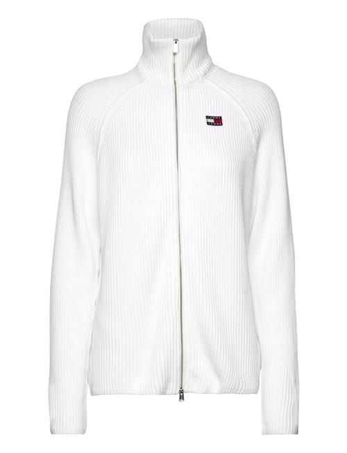 Tommy Jeans Tjw Ovr Garment Dye Zip Cardigan Tommy Jeans White