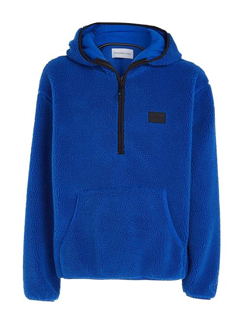 Se Calvin Klein Jeans Sherpa Half Zip Hoodie Calvin Klein Jeans Blue ved Booztlet